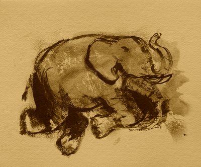 Desenho brincalhão de elefante de Santhosh ch