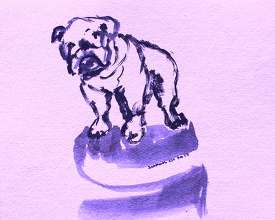 Esboço de bulldogue roxo de Santhosh ch