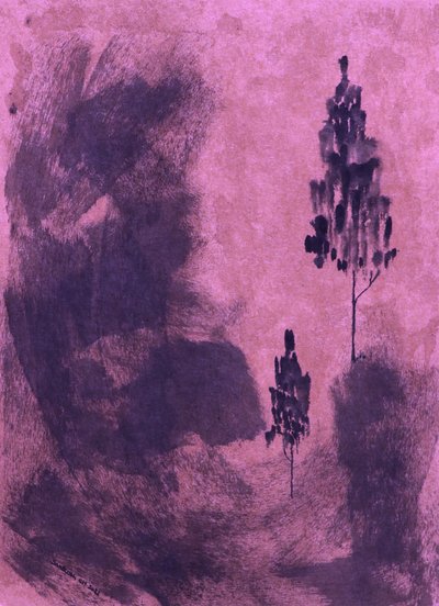 Paisagem de sombras roxas de Santhosh ch