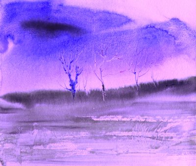 Paisagem de Inverno Roxa de Santhosh ch