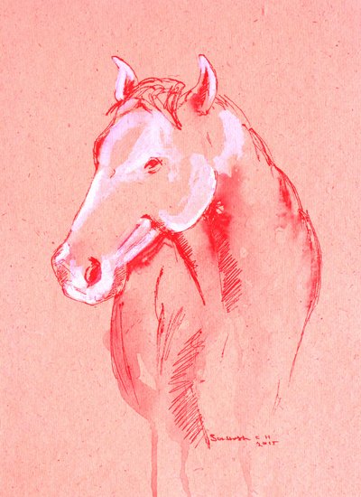 Esboço de cavalo vermelho de Santhosh ch