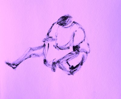 Desenho de figura sentada de Santhosh ch