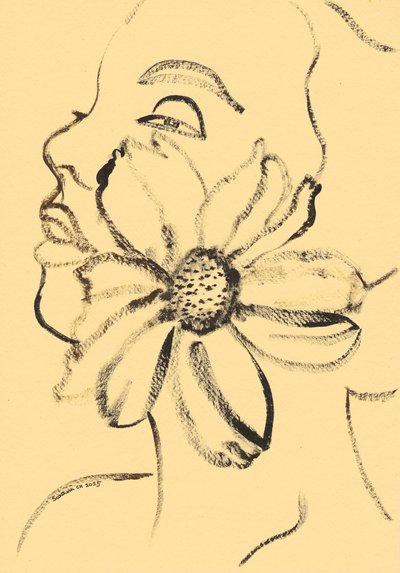 Rosto floral sereno de Santhosh ch