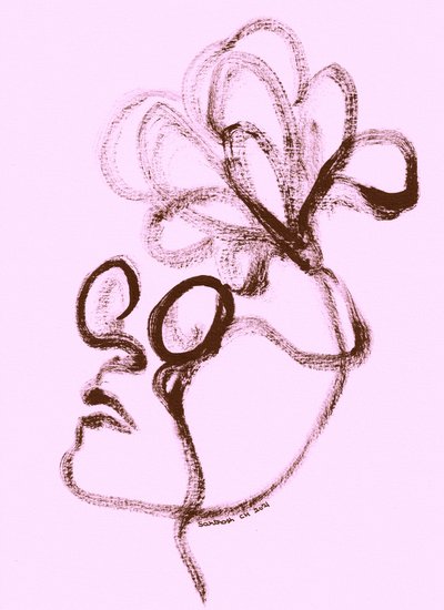 Retrato floral sereno de Santhosh ch