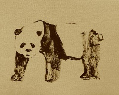 Desenho estilizado de panda de Santhosh ch
