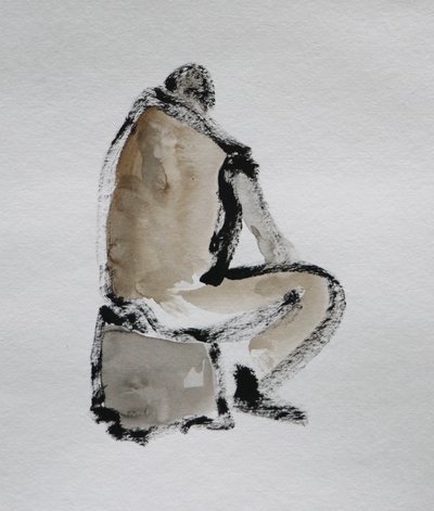 Figura sentada em reflexão de Santhosh ch