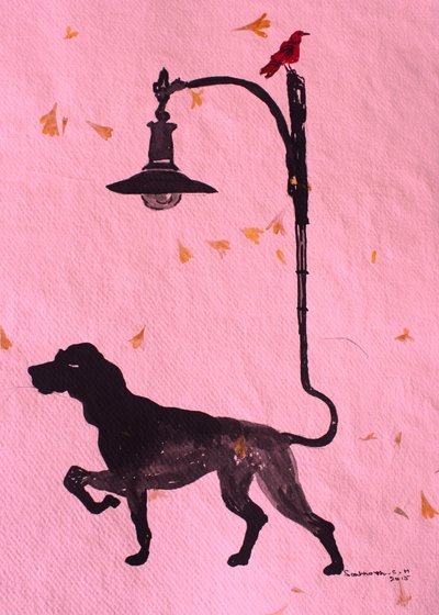Passeio fantasioso com cão de Santhosh ch
