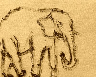 Esboço de elefante selvagem de Santhosh ch