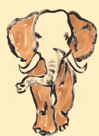 Esboço de elefante selvagem de Santhosh ch