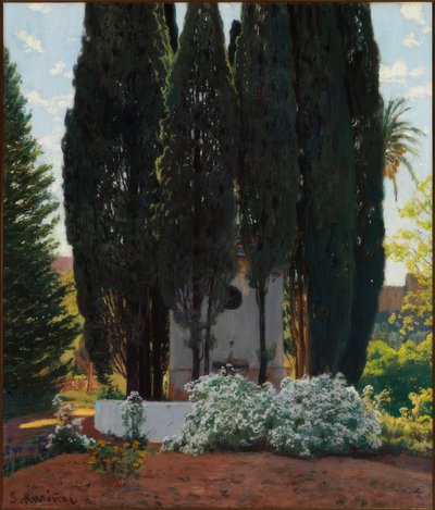 O Poço dos Cyrpresses de Santiago Rusiñol