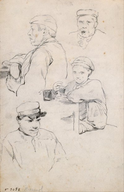 Estudo de figuras de Santiago Rusiñol