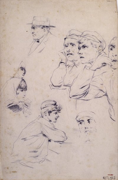 Estudo de figuras de Santiago Rusiñol