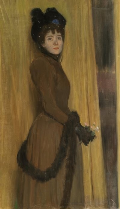 Retrato Miss Mc Flower de Santiago Rusiñol