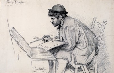 Retrato da pintura de Pere Ferran de Santiago Rusiñol