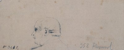 Estudo de uma cabeça masculina de Santiago Rusiñol