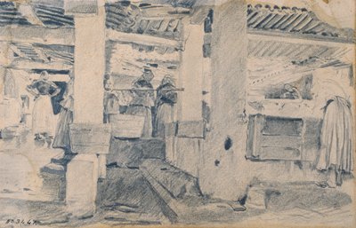 Interior da lavanderia de Santiago Rusiñol