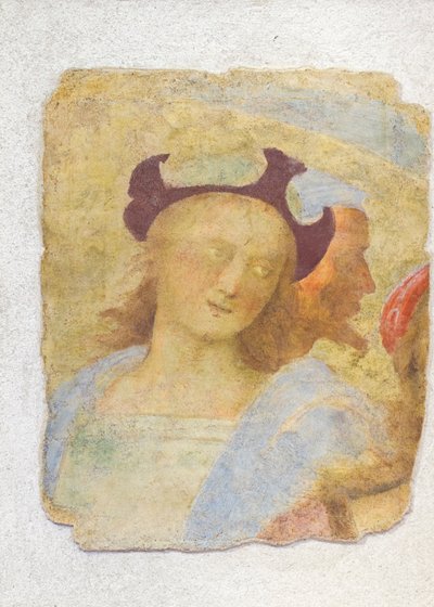 Homem jovem (fresco) de Sanzio of Urbino (attr. to) Raphael