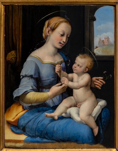 Madonna das rosas de Sanzio of Urbino (workshop) Raphael