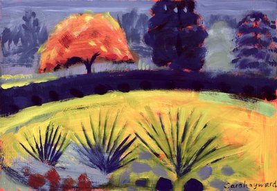 Jardim Botânico, Outono (óleo no cartão) de Sara Hayward