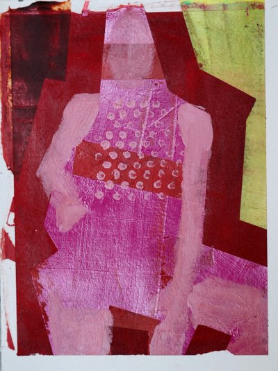 Elle #4, 2020 (acrílico sobre papel) de Sara Hayward
