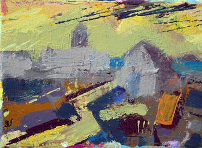 Caminho de Iona (acrílico sobre tela) de Sara Hayward
