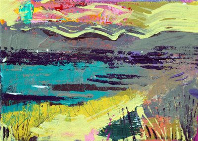 Fora para o mar, Iona (acrílico sobre tela) de Sara Hayward