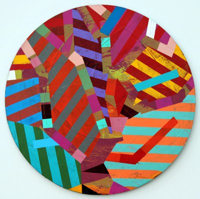 Twixt Heaven & Earth II-A (acrílico sobre tábua circular) de Sara Hayward