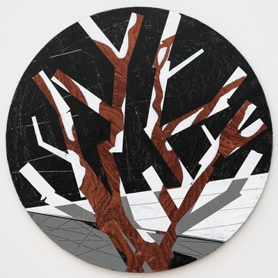 Twixt Heaven & Earth II-B (acrílico sobre placa circular) de Sara Hayward