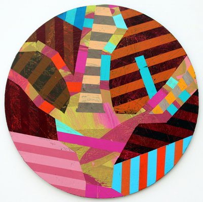 Twixt Heaven & Earth IV-A (acrílico sobre placa circular) de Sara Hayward