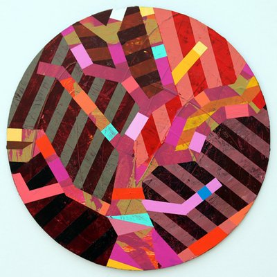 Twixt Heaven & Earth VII-A (acrílico sobre tábua circular) de Sara Hayward