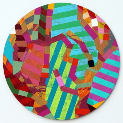 Twixt Heaven & Earth X-A (acrílico no quadro circular) de Sara Hayward