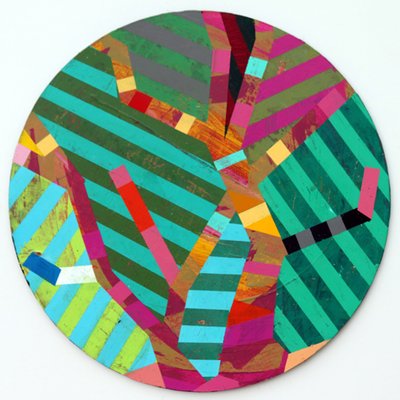 Twixt Heaven & Earth XII-A (acrílico no quadro circular) de Sara Hayward