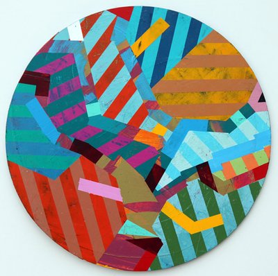 Twixt Heaven & Earth XVIII-A (acrílico sobre tábua circular) de Sara Hayward