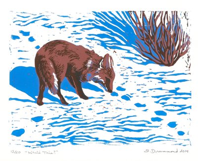 O que é isto, 2014 (linóleo) de Sarah Drummond