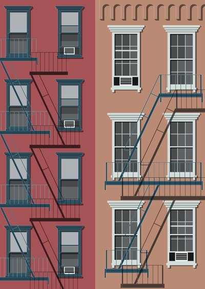Casa da cidade de Nova Iorque, 2017 (digital) de Sarah Evans