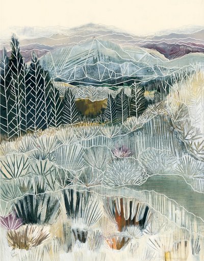 Paisagem montanhosa coberta de gelo de Sarah Fitzgerald