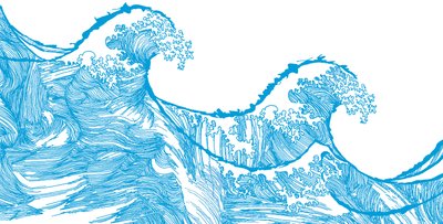 Onda de Kanagawa, 2009 (digital) de Sarah Hough