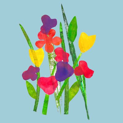 Blooms,2019 (Tinta monoprint) de Sarah Thompson Engels