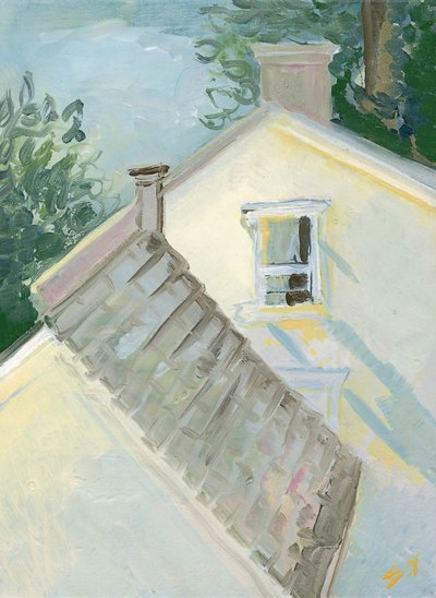 Luz dourada, c.2020 (óleo sobre tela) de Sarah Tudor
