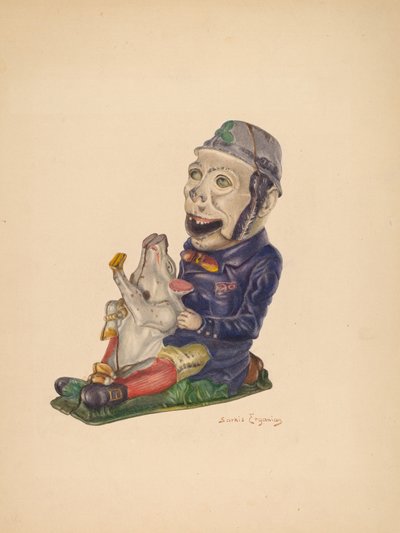 Banco de Brinquedos: Paddy e o Porco, c. 1938. de Sarkis Erganian
