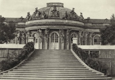 Potsdam, Palácio Sanssouci; Palácio Sanssouci (foto a p/b) de Sasha Stone