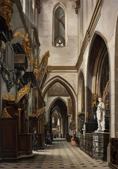 Vista do corredor da Catedral de Wawel de Saturnin Swierzynski