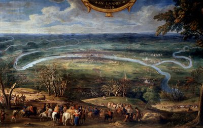 As Ações de Luís II de Bourbon, Príncipe de Conde (Grand Conde) (1621-1686), bloqueio de Paris em 1649 durante a Fronde Painting of the Savior Le Conte (Leconte, Le Comte, Lecomte) (1659-1694) Chantilly do século XVII, Musee Conde de Sauveur Le Conte