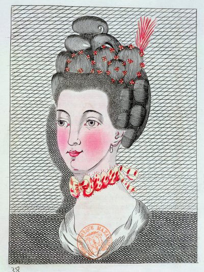 A arte do cabeleireiro em Paris, 1767 de Sauveur Legros or Le Gros