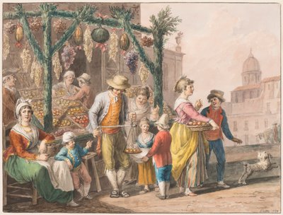 Cor da água; Uma barraca de frutas em Nápoles no Natal de Saverio della Gatta