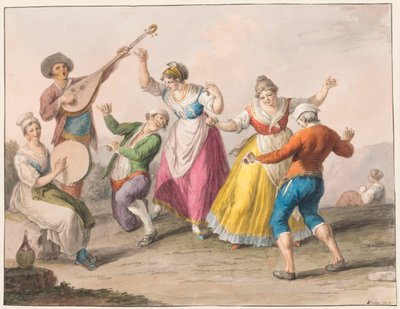 Cor da água; Dançarinos de tarantela de Saverio della Gatta