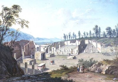 Grandes Turistas nas Ruínas de Pozzuoli, perto de Nápoles de Saviero Xavier della Gatta