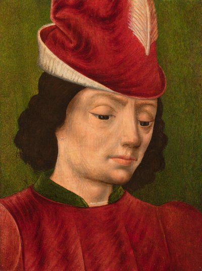 Uma figura masculina, talvez São Sebastião: um fragmento, c.1480 de Savoyard School