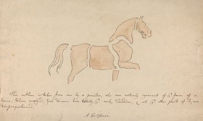 Desenho de cavalos desproporcionado de Sawrey Gilpin