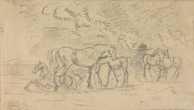 Cavalos num prado de Sawrey Gilpin